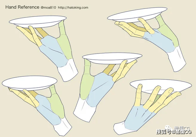 绘画素材丨超实用的人体手部动态姿势参考你确定不需要吗