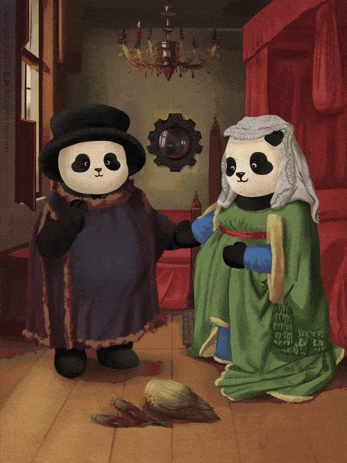 世界名画里的国宝熊猫每一个都让你美哭