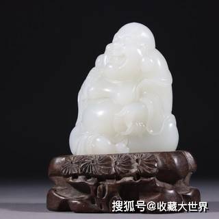 玩家旧藏 羊脂玉弥勒佛坐像_cm_包浆_白度