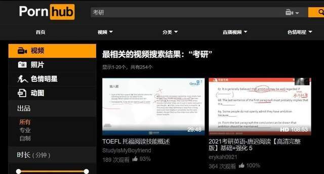 梗,比如人们总是戏称它为“考研网站”。对,你甚至可以在p站备战考研。