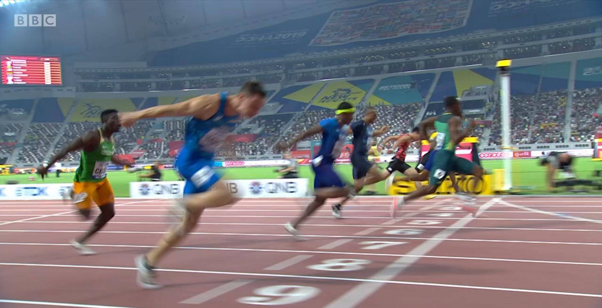 6秒60！意大利百米名将托图夺冠 世锦赛快于谢震业0.03秒进决赛