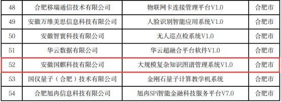 国麒科技胜利入选2022年安徽省首版次软件名单