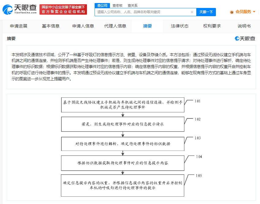 魅族专利可用汽车呼吸灯提醒手机信息