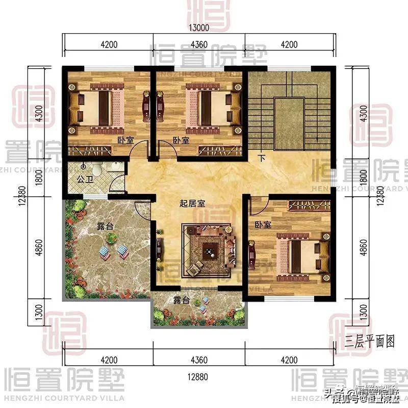 三层简欧别墅设想图纸