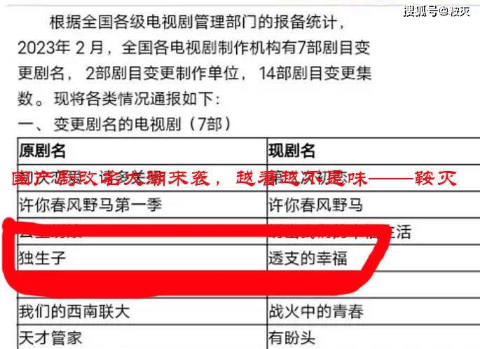 国产剧改名大潮来袭，越看越不是味