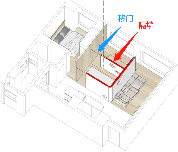 56㎡小户型住下一家四口，每1㎡就是如许被榨干的！​