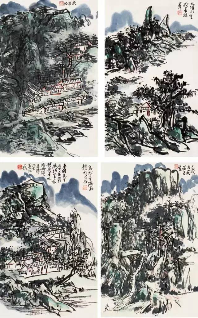 黄宾虹典范山川画高清全集，百看不厌！