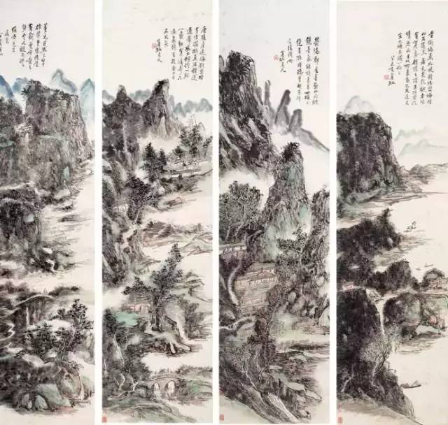 黄宾虹典范山川画高清全集，百看不厌！