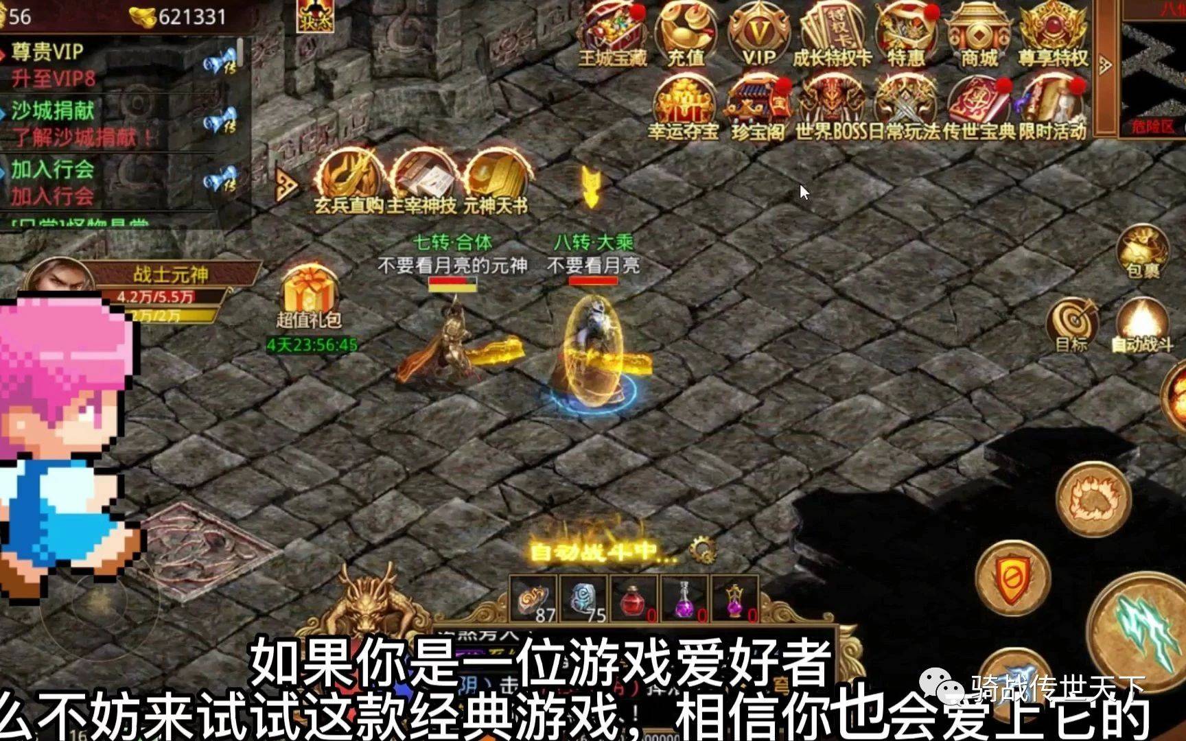 传奇世界元神版，每一幕的冲击力十分炸裂呢，游戏配备全凭实力打！