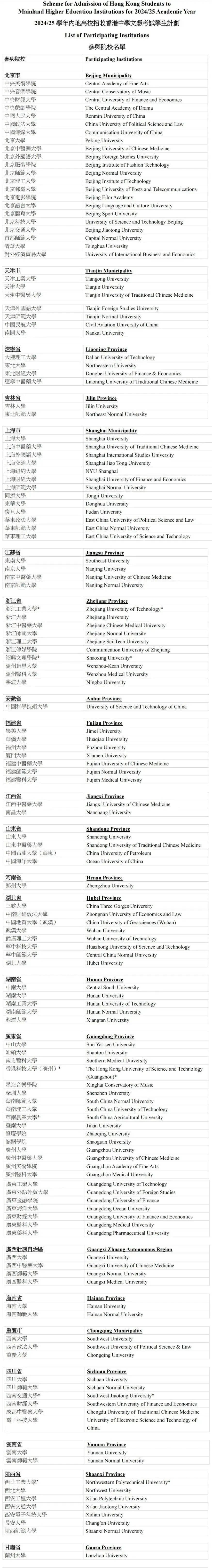 免试招收香港学生！内地高校增至138所（附大学名单）
