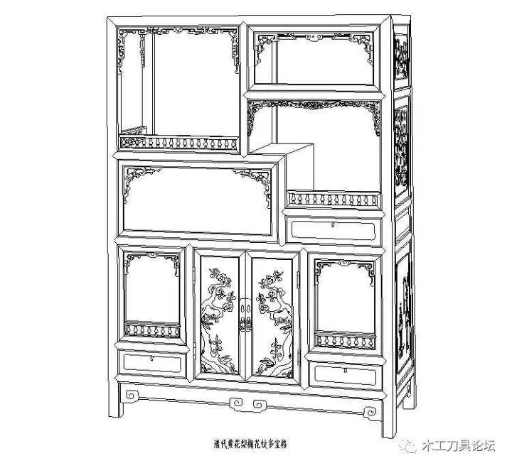 cad家具明清中式古典家具资料图集_俯视图