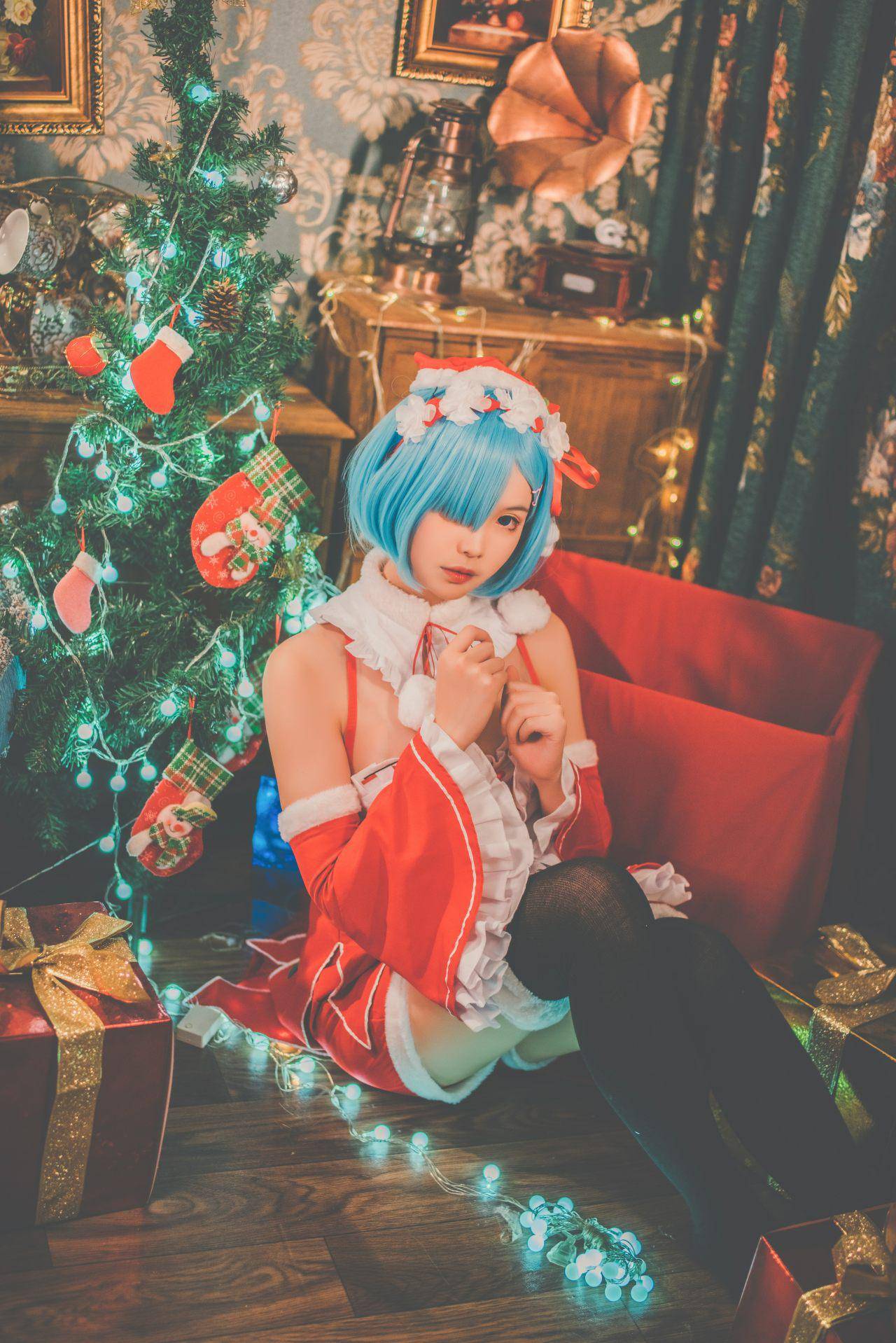 圣诞雷姆x拉姆cosplay_手机搜狐网