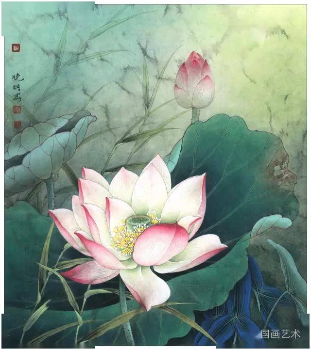 名家画荷:李晓明工笔荷花37张,百看不厌