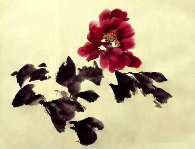 翰墨君缘-国画教程:画牡丹哪有那么难?几笔就是一朵牡丹花