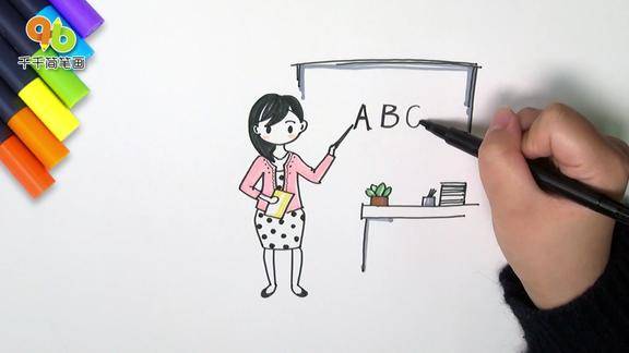 我长大后的梦想是成为一名人民教师人物简笔画教程
