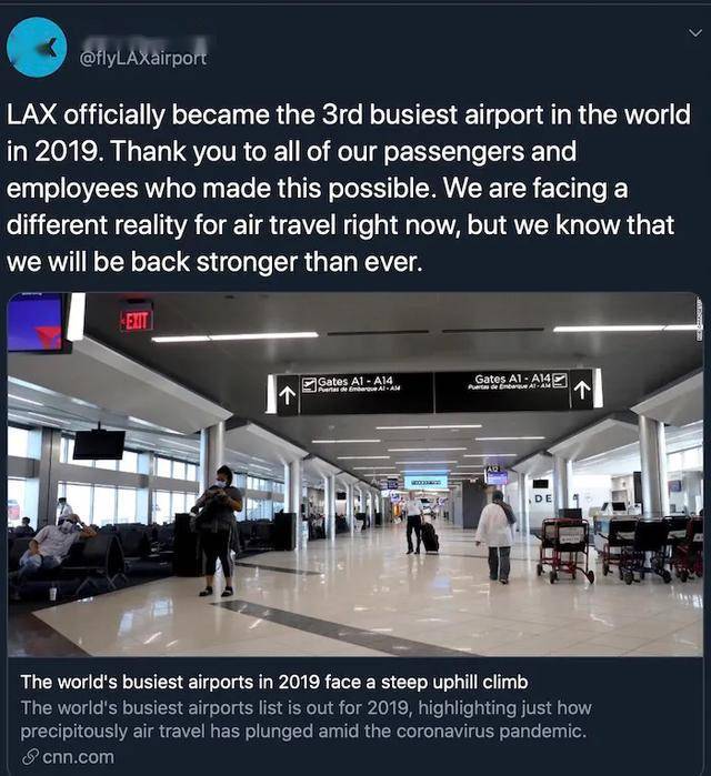 世界最繁忙机场排行榜_2019年全球最繁忙机场名单出炉洛杉矶LAX位列第三