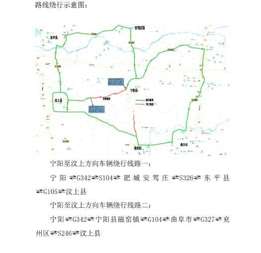 宁阳这里封闭施工附绕行路线