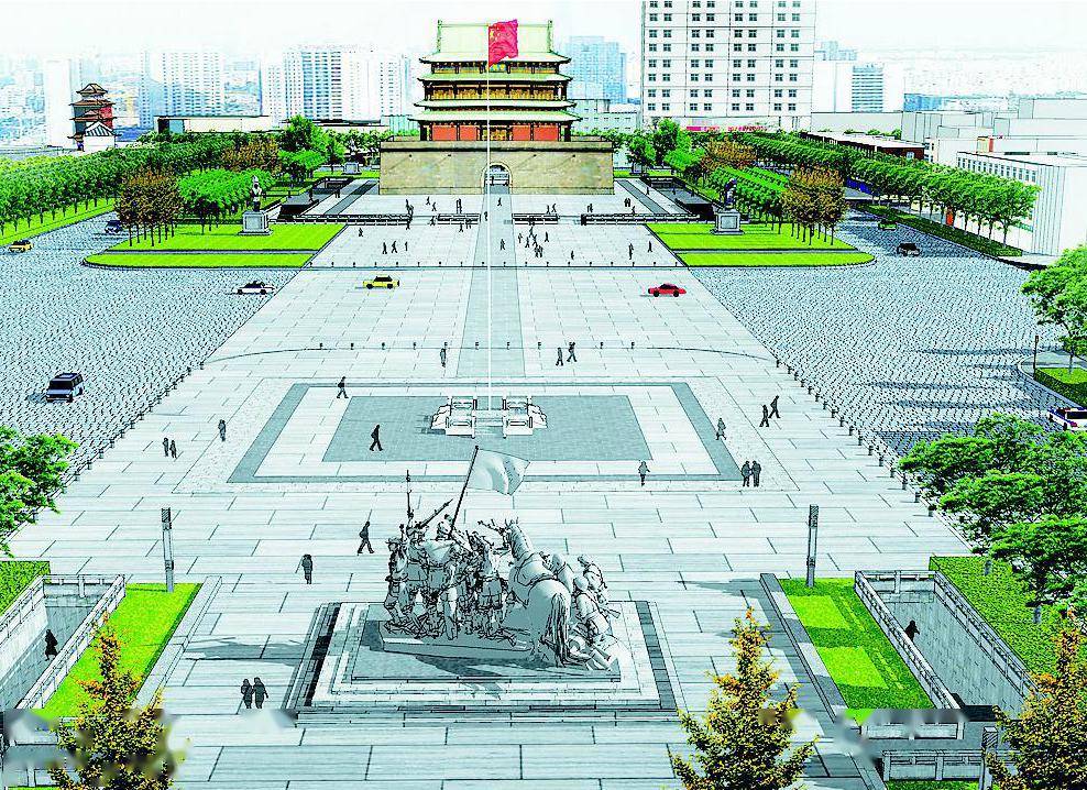 《五一广场改造设计方案》效果图据了解,五一广场是1951年在太原"首义
