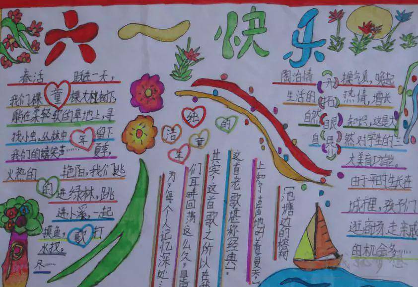 六一儿童节手抄报模板及儿童节由来,诗歌,祝福语,范文