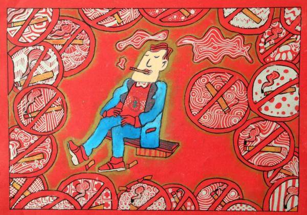 "保护青少年远离传统烟草产品和电子烟" 中小学生控烟绘画作品展