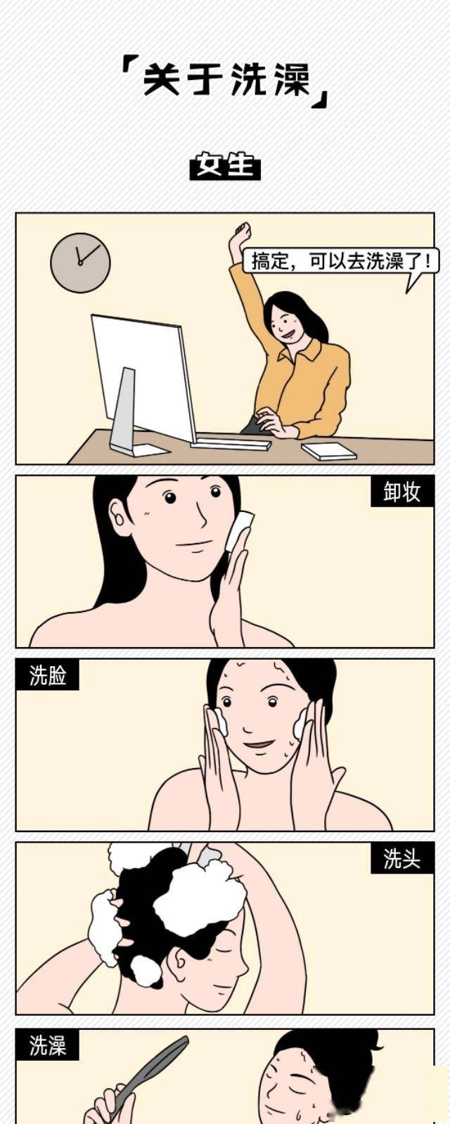 漫画:同样的事情,男生和女生的做法大不一样