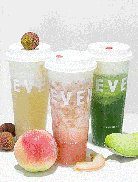 茶饮连锁品牌sevenbus 现在入驻安溪宝龙了 新鲜进口水果 台湾小白芽