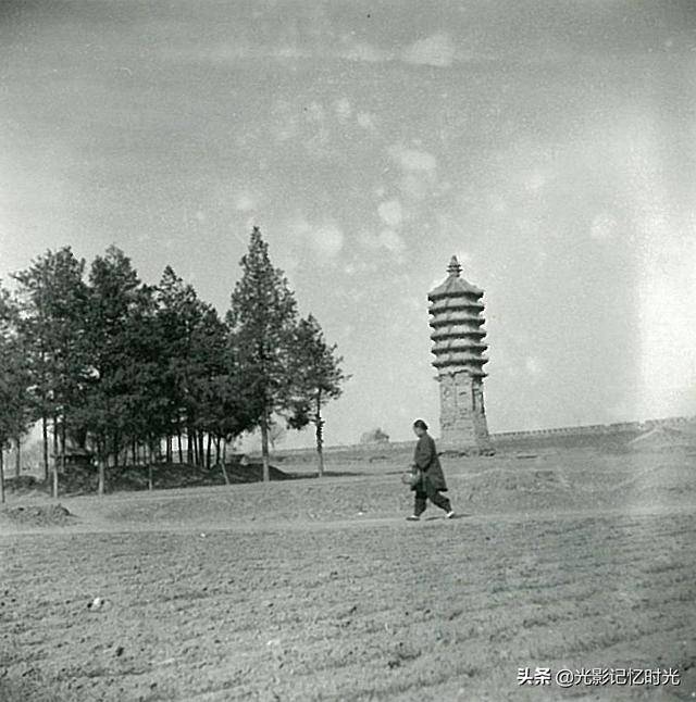 1941年老照片北京西便门外天宁寺塔