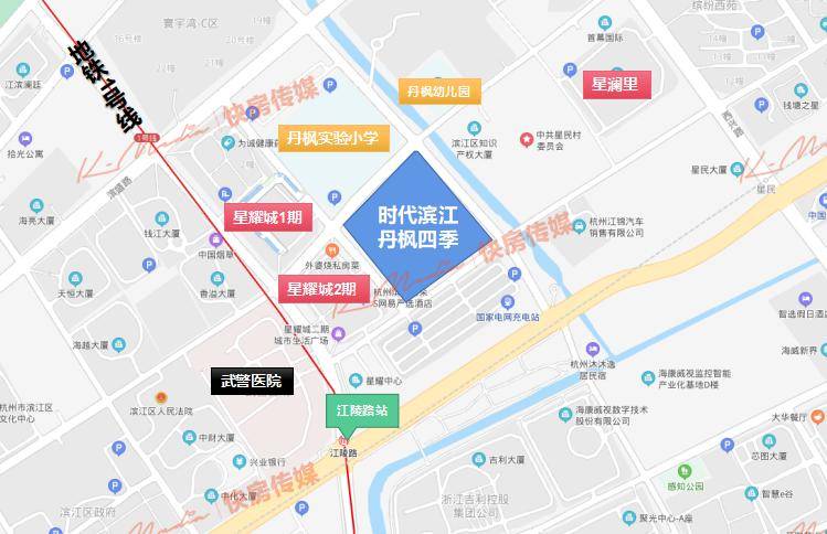 时代滨江丹枫四季处于滨江成熟商务圈,地理位置优势明显,城市界面完善