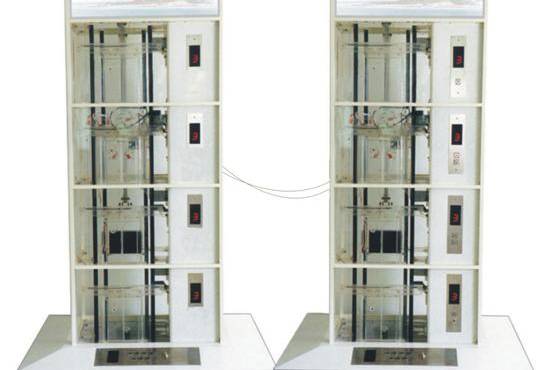 四层透明仿真教学双联电梯模型