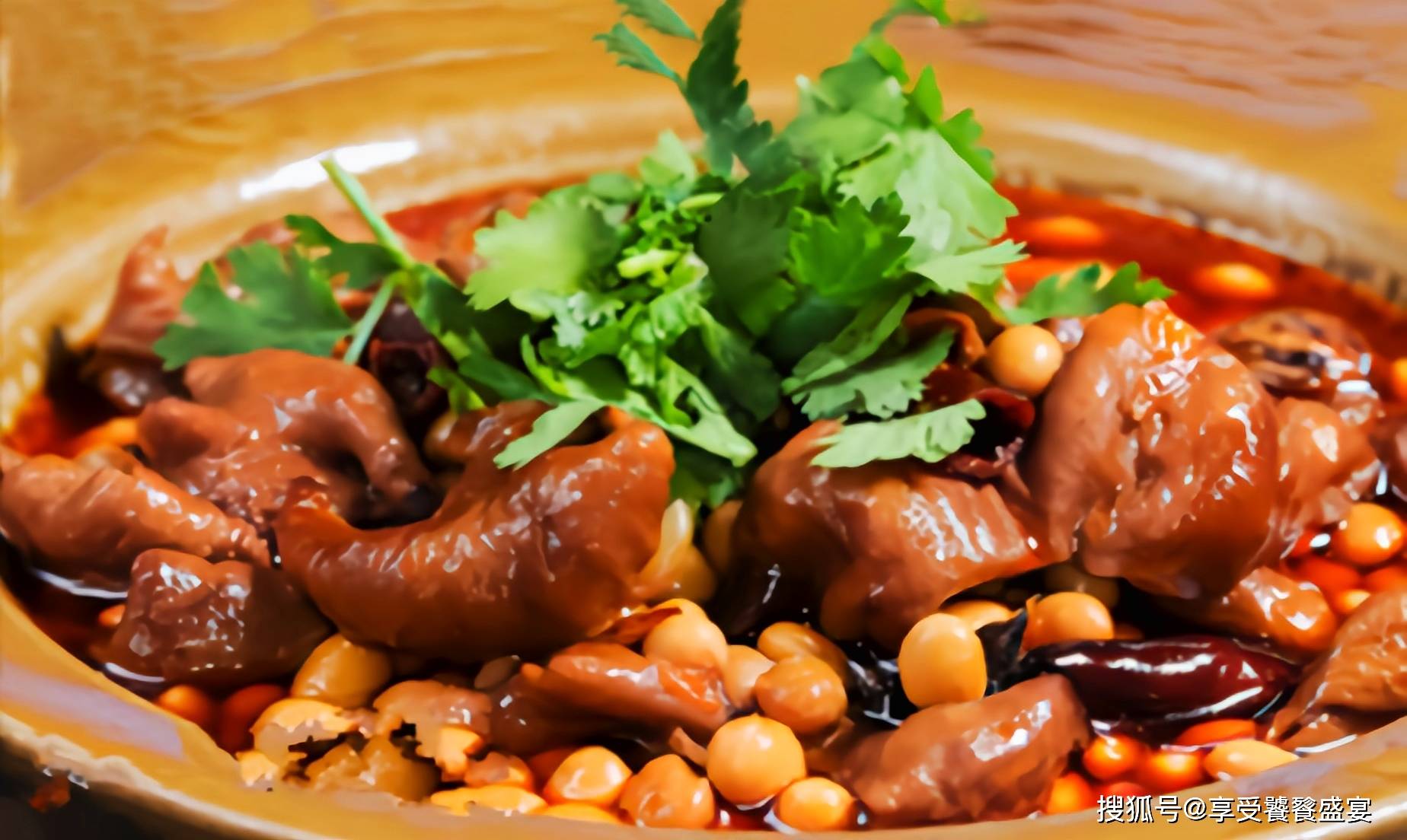 麻辣黄豆炖肥肠做法