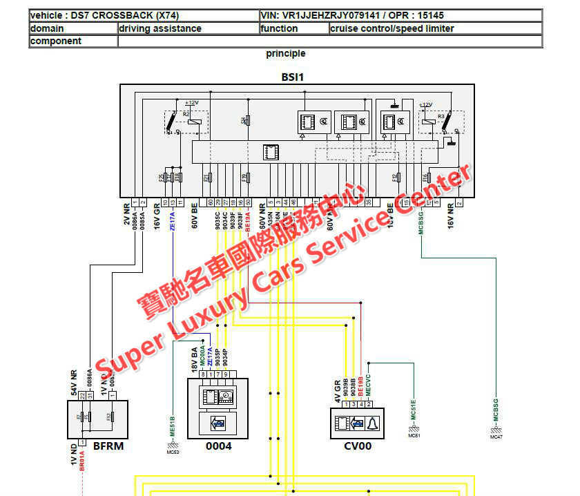 雪铁龙谛艾仕ds7ds6ds5ds4ds3维修手册电路图接线图资料