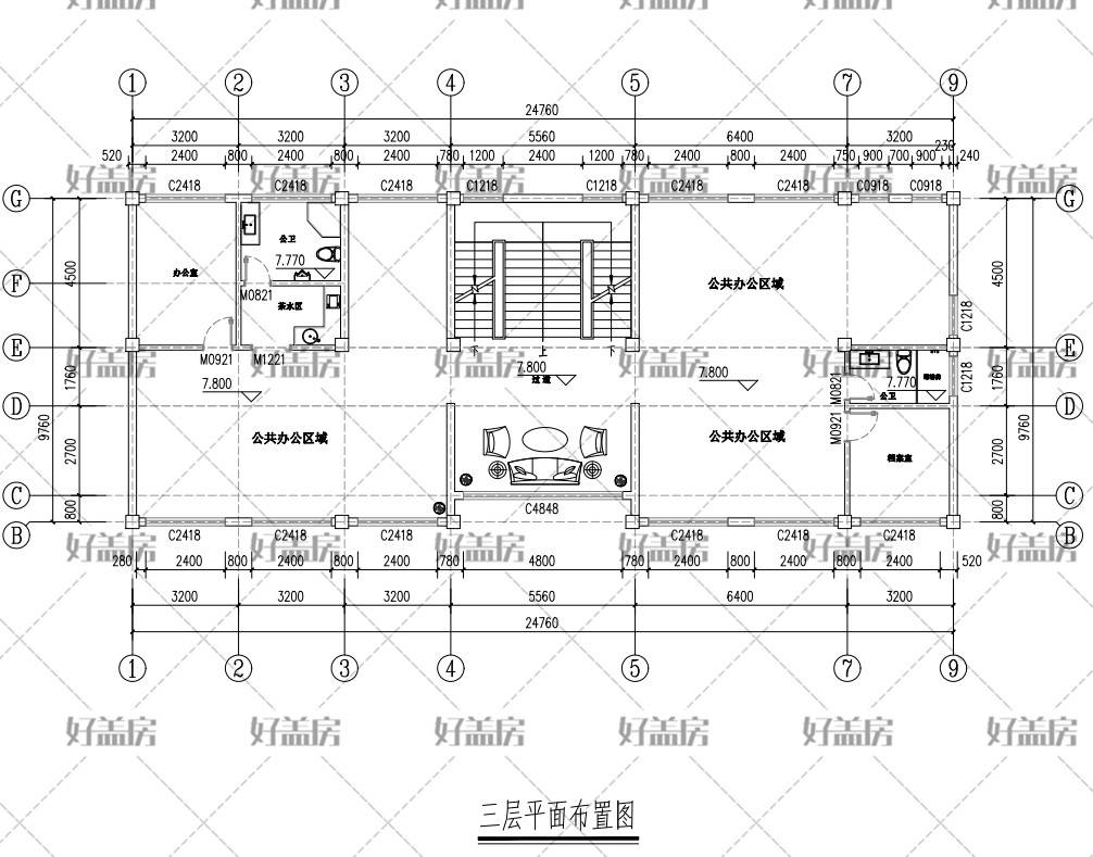 3层楼房设计图三层