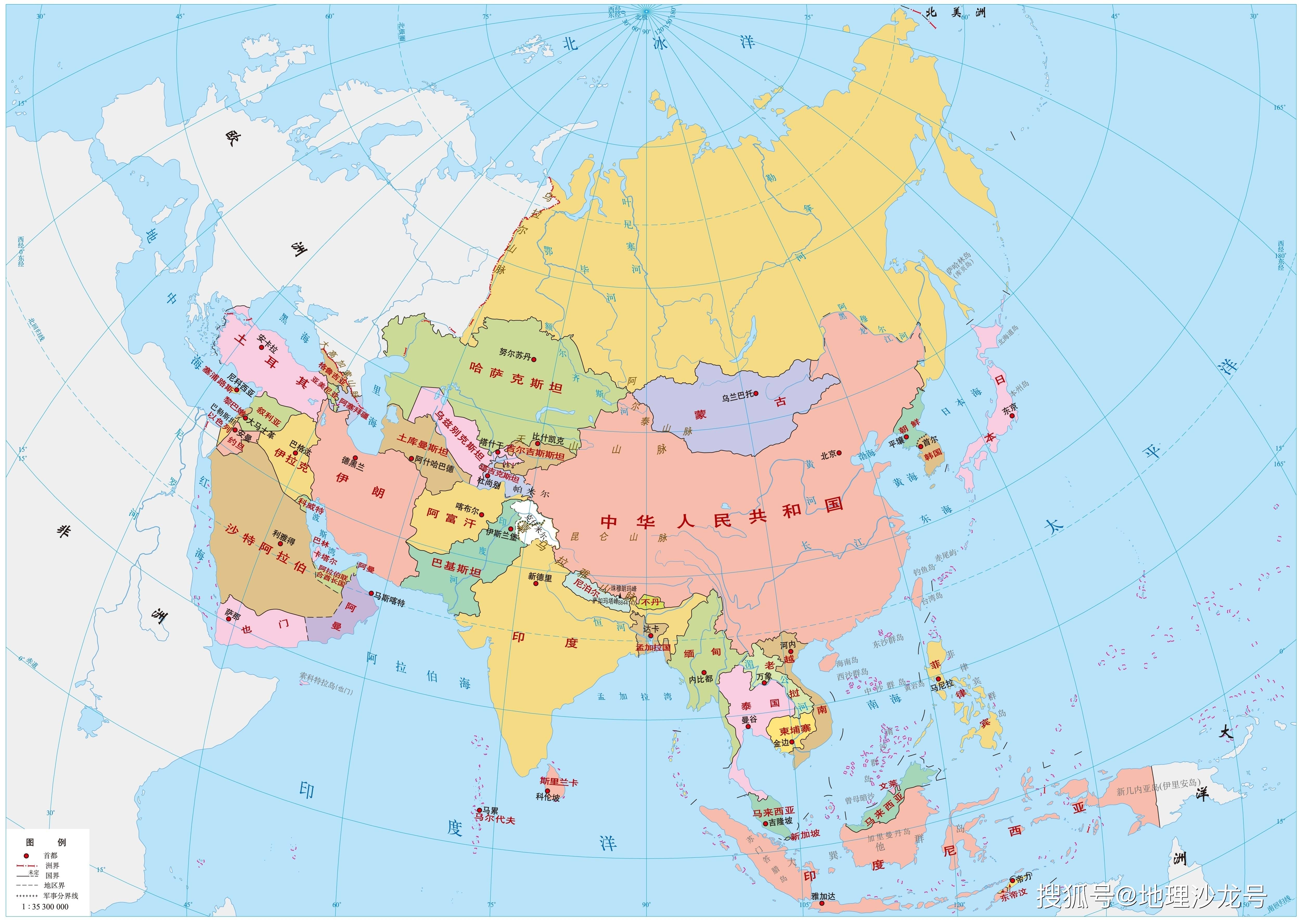 亚洲政区图