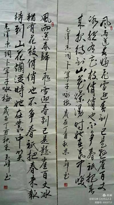 当代著名书法家胡玉峰书法作品欣赏
