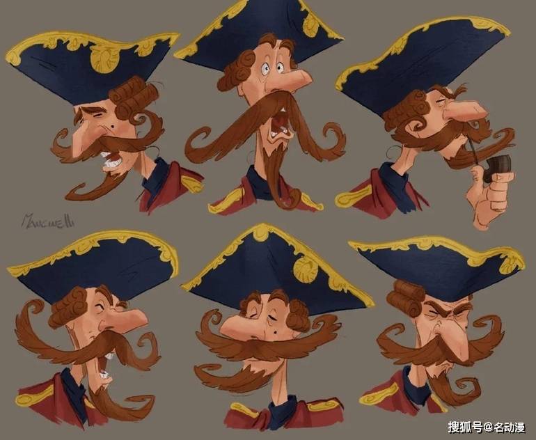 欧美风人物表情绘画参考_动画_嘴角_眉毛