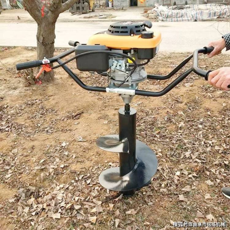 便携式植树挖坑机 手提式汽油挖坑机 刨树坑机器_操作_钻头_传动