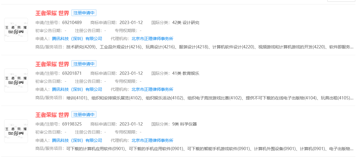 商标庇护永久在路上，腾讯申请王者荣耀电竞梦之队商标