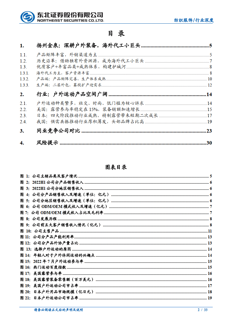 纺织服饰行业：从扬州金泉看户外加工造造财产链（附下载）