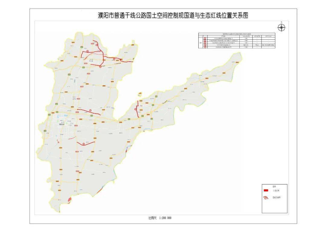 国道规划项目与生态红线位置关系图