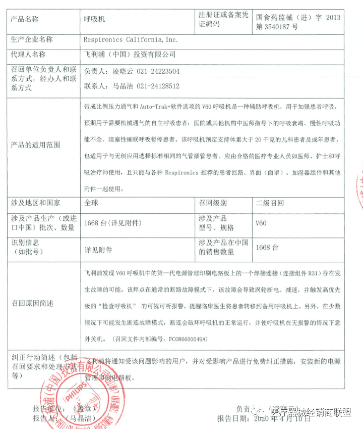 销售史赛克、飞利浦、强生......【事件】国内销售10万余件！大批巨头械企集体召回