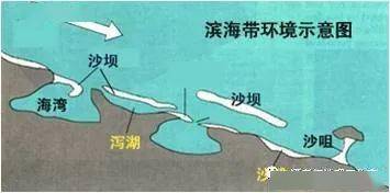 松散物质随着海水流速减小,海滨沉积物就会堆积下来,形成各种海积地貌