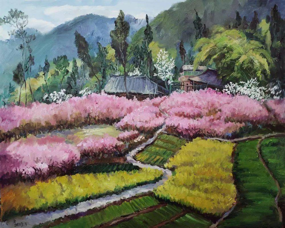 展讯丨拥抱小康文艺行动之记住乡愁任宪生油画作品巡回展恩阳首展