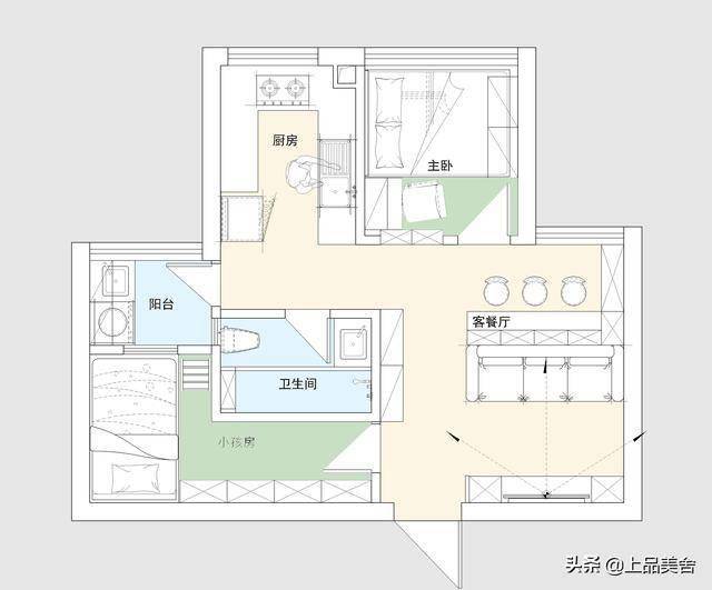 香港36万一平的房子,装修成美式风,40平米两居室,虽小