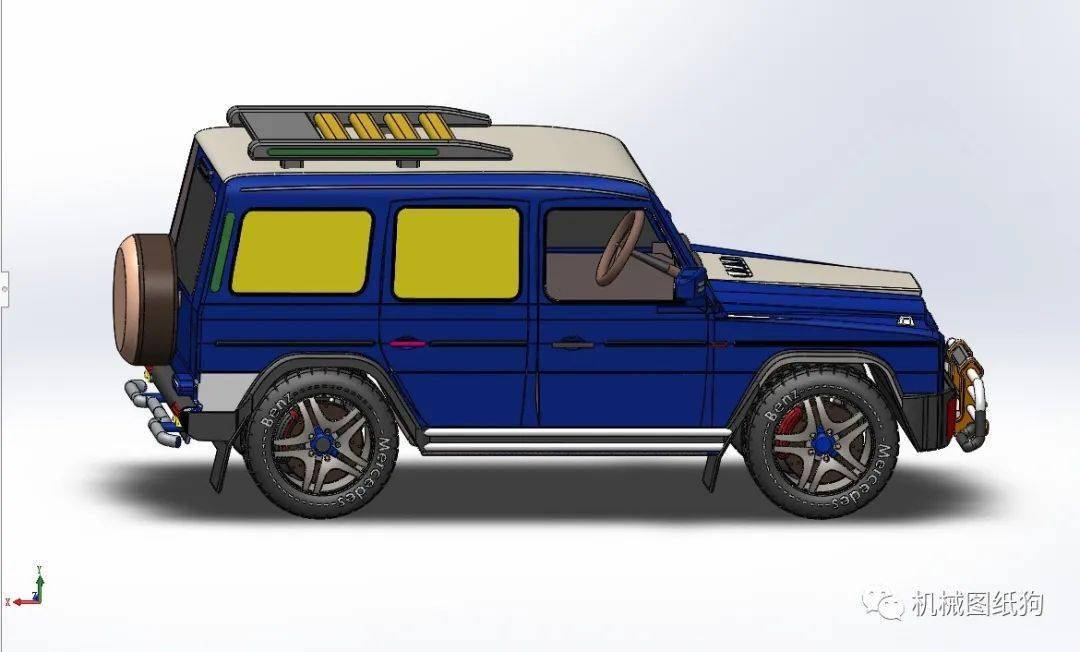 【汽车轿车】mercedes-benz g63 amg轿车模型3d图纸 solidworks 附