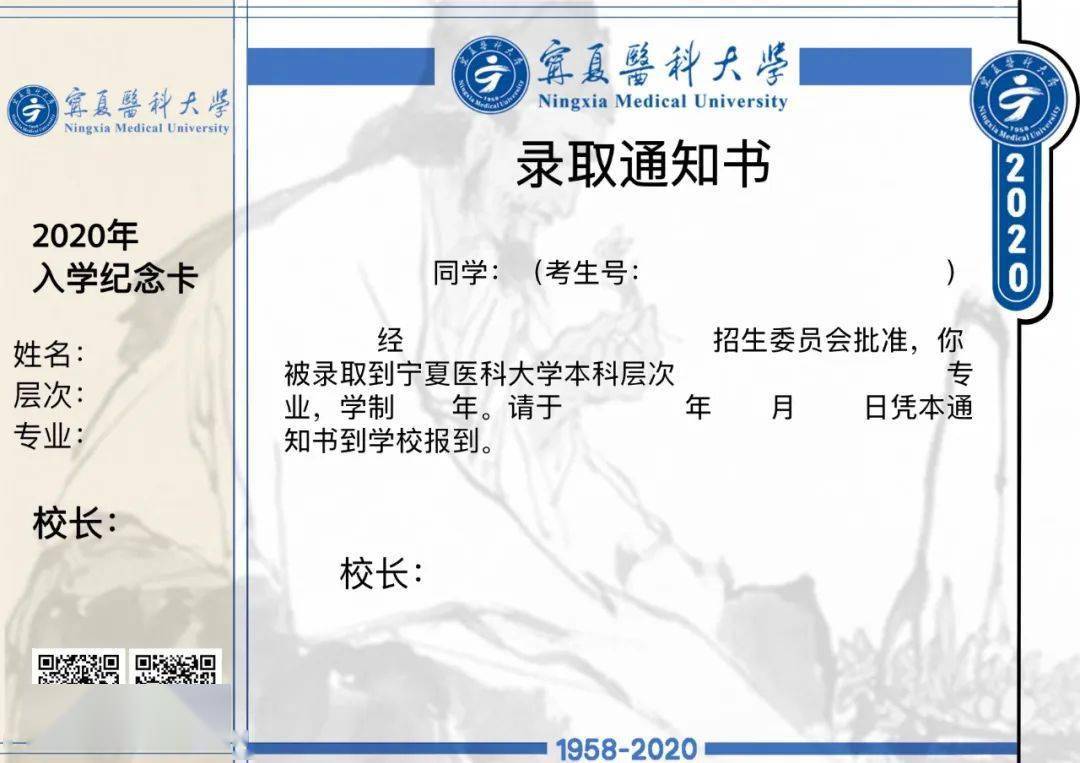 宁夏医科大学新生录取通知书设计大赛网络投票 | 选出