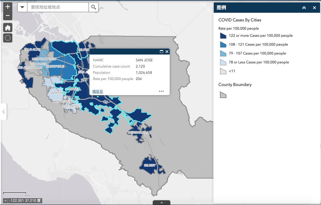 6月17日北加州疫情地图～ 湾区9县及sacramento县激增851例确诊,新增