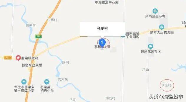 马庄村李庄村在地图上的大致位置