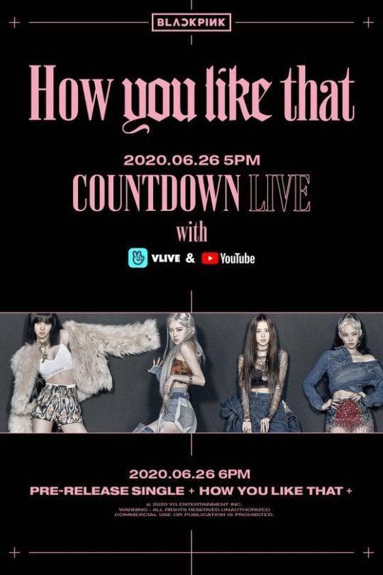 [星闻]blackpink 26日进行倒计时直播!vlive·youtube