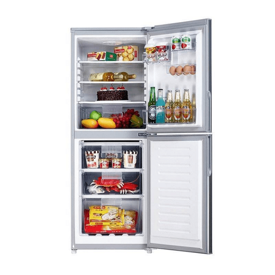 双开门冰箱是冷冻室与冷藏室分开,上面冷冻,下面冷藏,使用起来比较