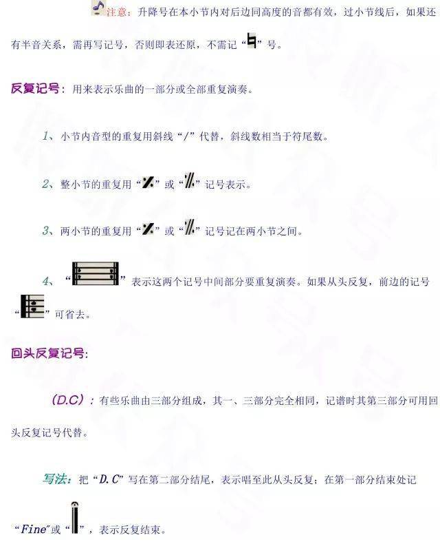 曲谱反复符号_继续反复的音乐符号(2)